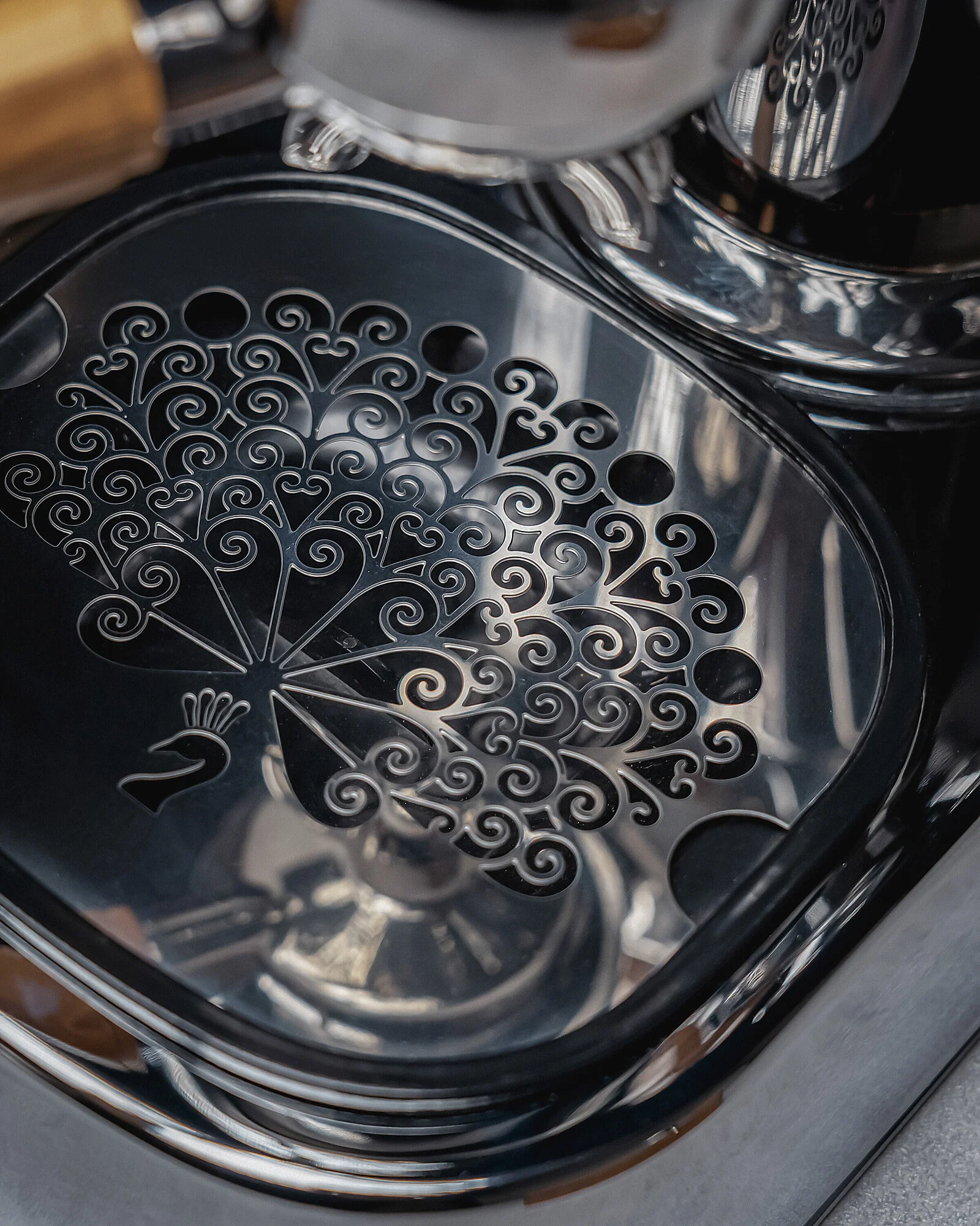 La Pavoni Peacock Drip Tray Accessory in Chrome