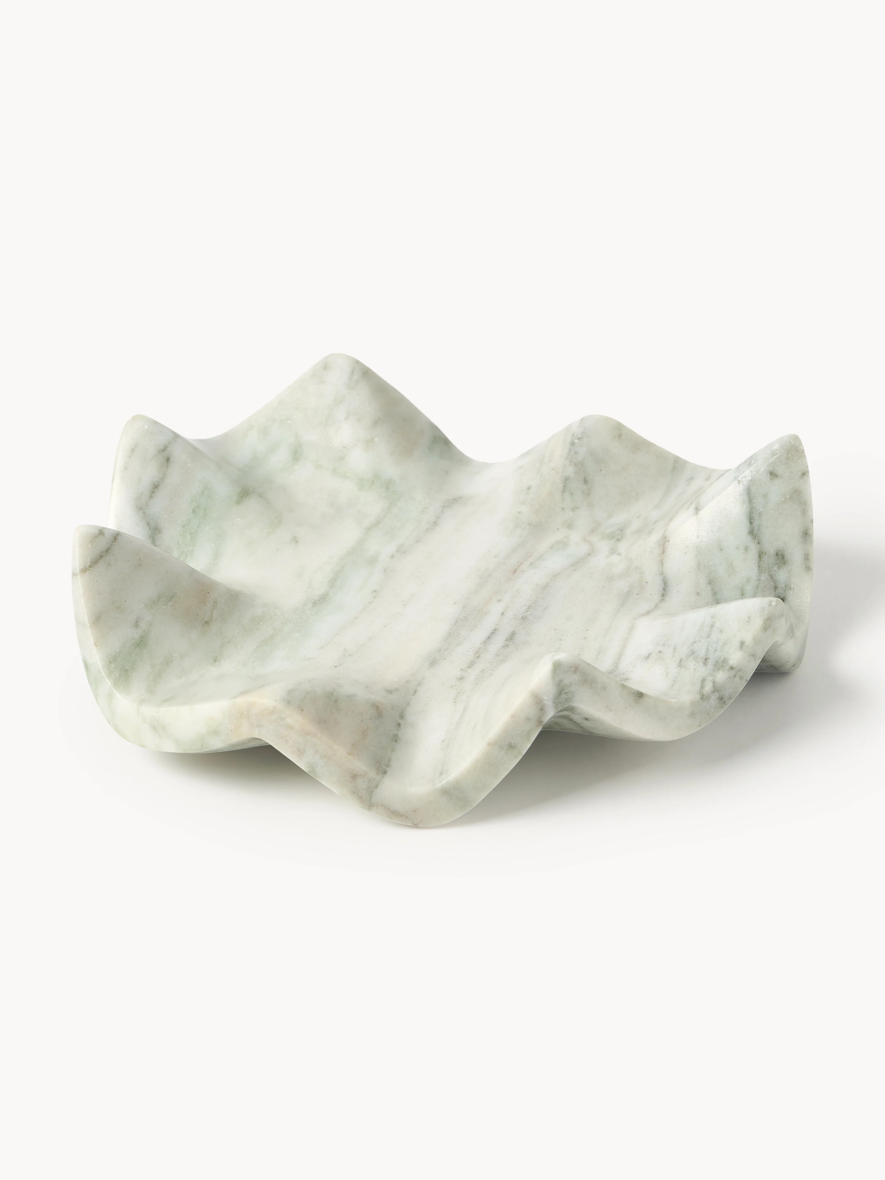 Handgefertigte Deko-Schale Gaia aus Marmor, Ø 20 cm