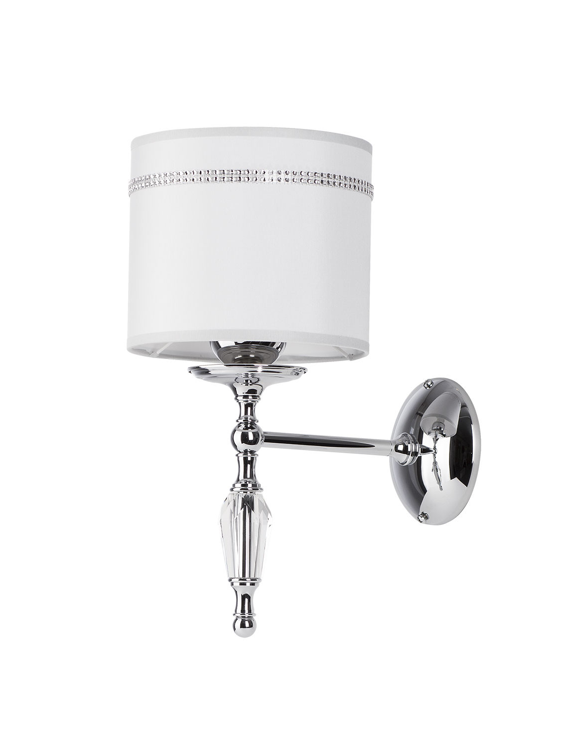 Kinkiet ścienny HILTON chromowany szary 1 x E27 x 15W IP20 Jupiter