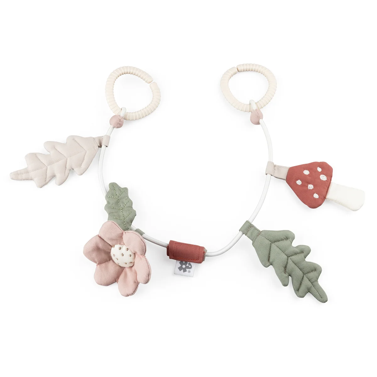 Sebra - Kinderwagenkette aus Bio-Baumwolle, Blatt / Pilz / Blume, bunt