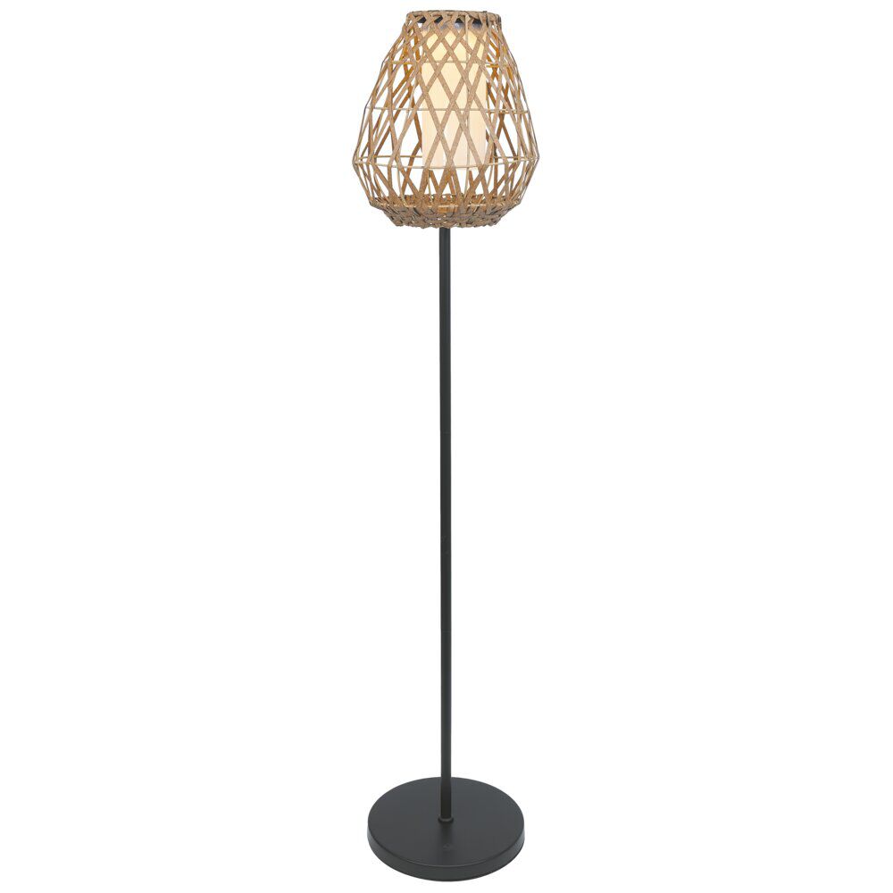 Lampe solaire sur pied osier métal Bali Ø28xH141cm