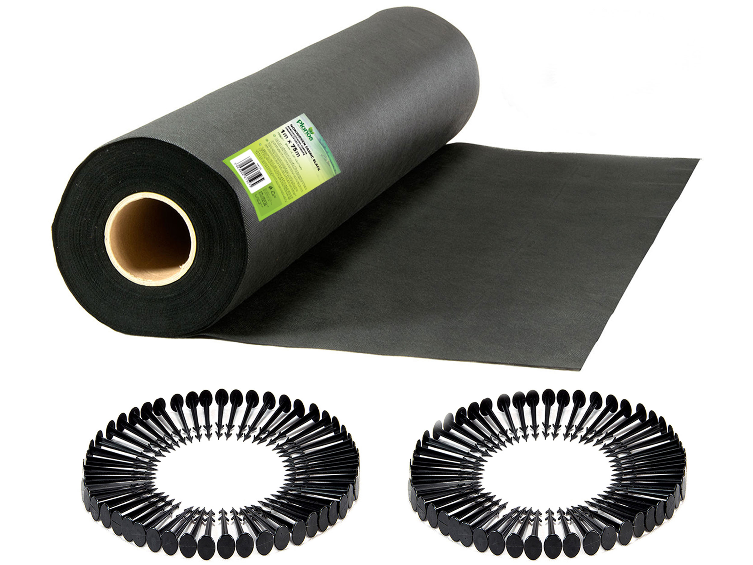 Agrowłóknina 1m x 75m   50 szpilek 150g/m2 Plonos