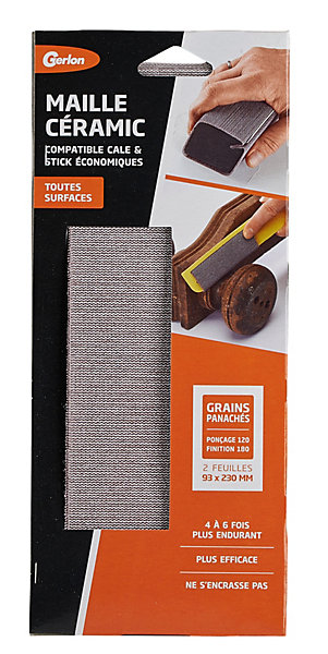 2 feuilles maille céramic grains panachés