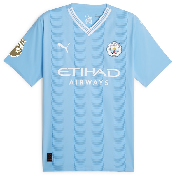 Manchester City Puma 2023/24 Authentic Custom Jersey - Sky Blue