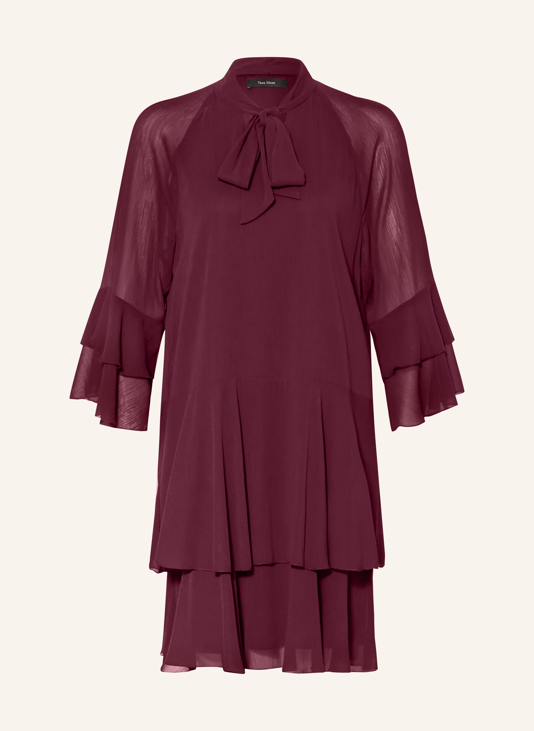 Vera Mont Cocktailkleid mit Schluppe und Volants