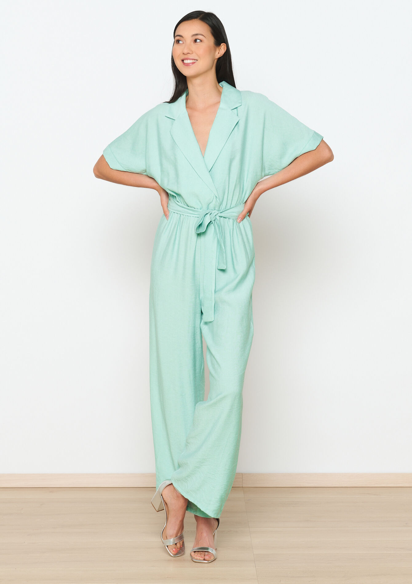 Jumpsuit met blazerhals