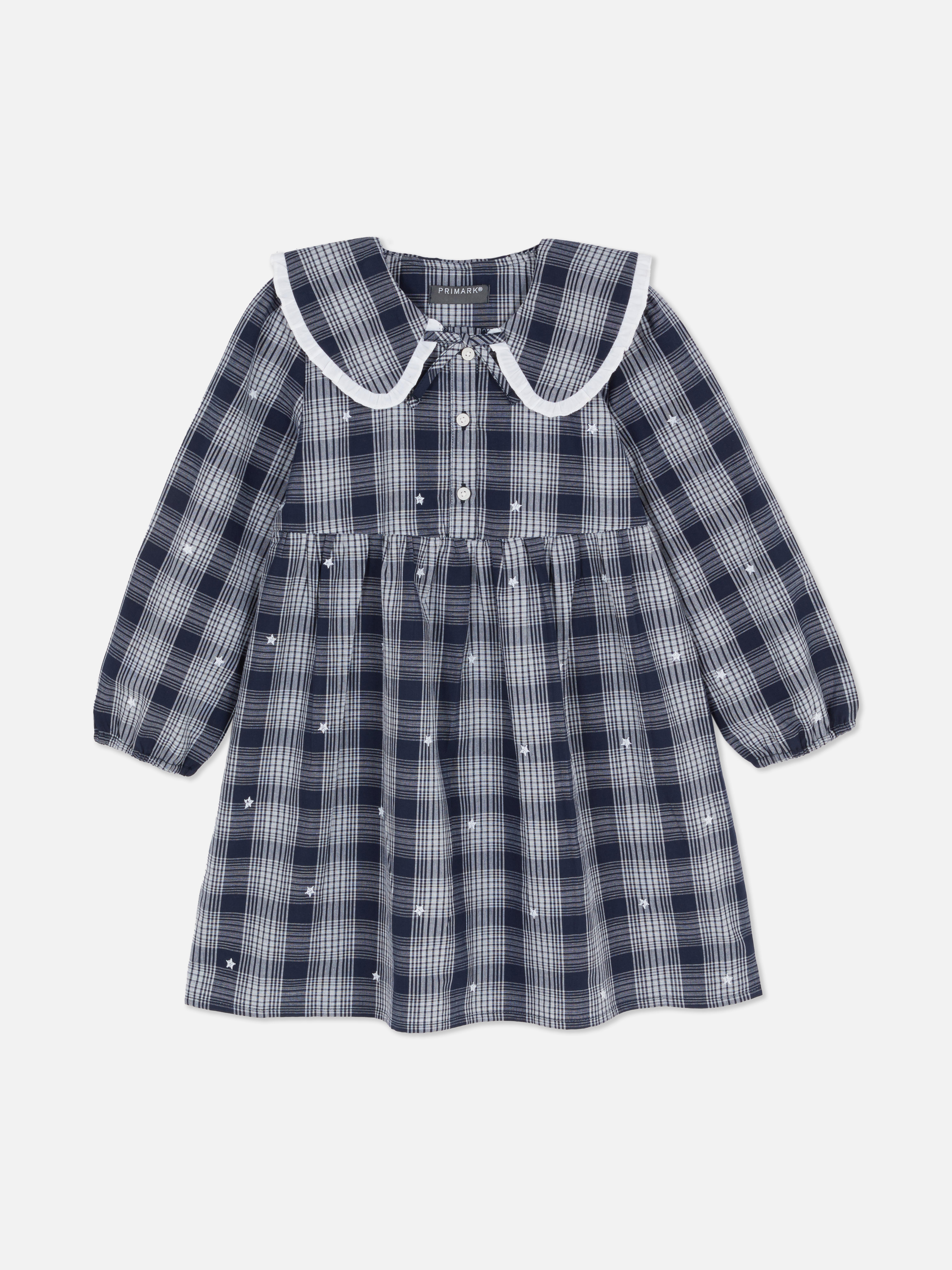 1.5-8yrs | Check Star Long-Sleeve Dress