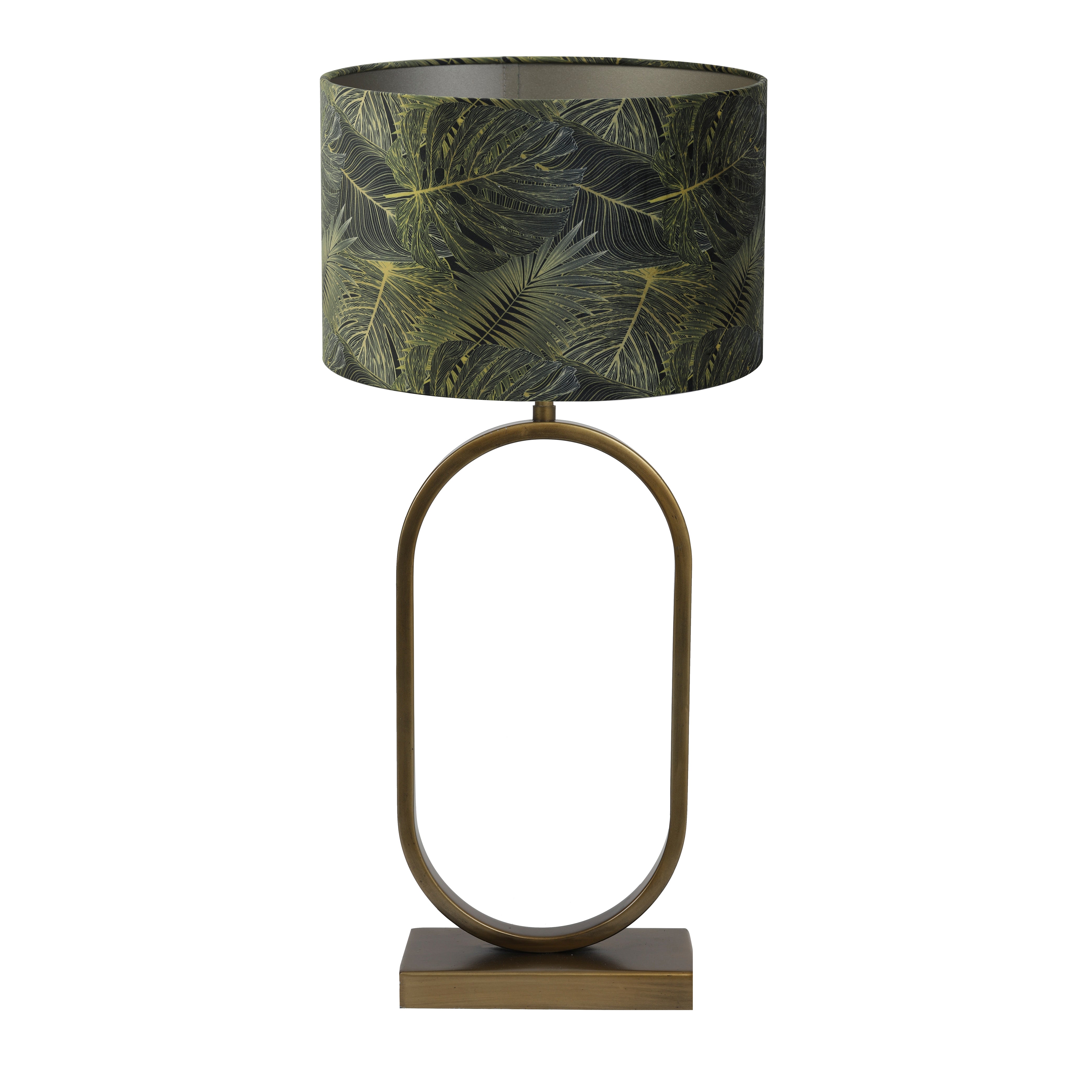 Light & Living tafellamp Jamiri/Amazone - ant. brons, groen - 30x30x67cm