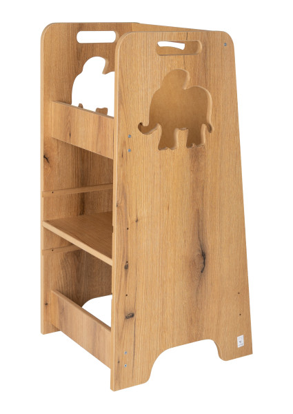 Pomocnik kuchenny dla dzieci z tablicą regulowany Kitchen Helper MDF drewno