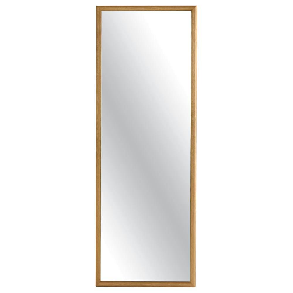 Miroir d'entrée vertical - cadre bois clair 140 cm IENA
