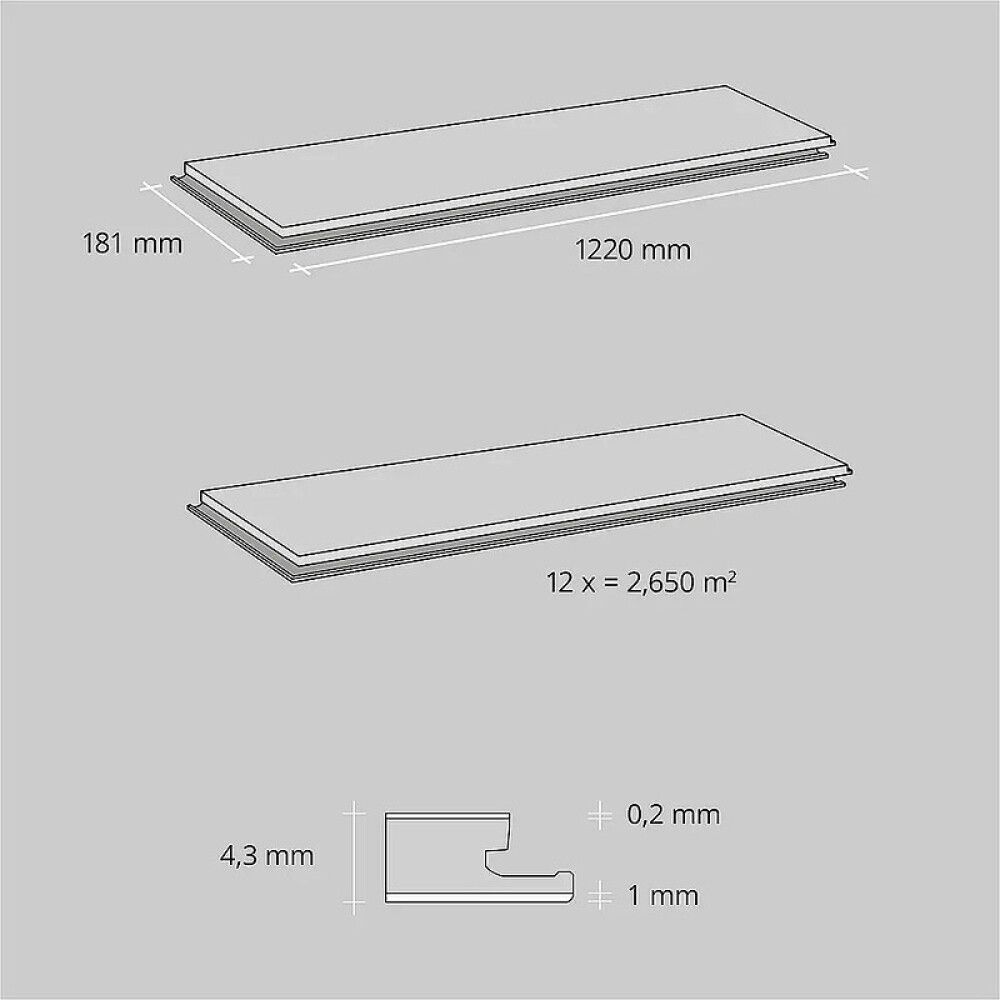 VINYLGULV B!DESIGN SPC FORTUNA OAK 2,65M²/PK
