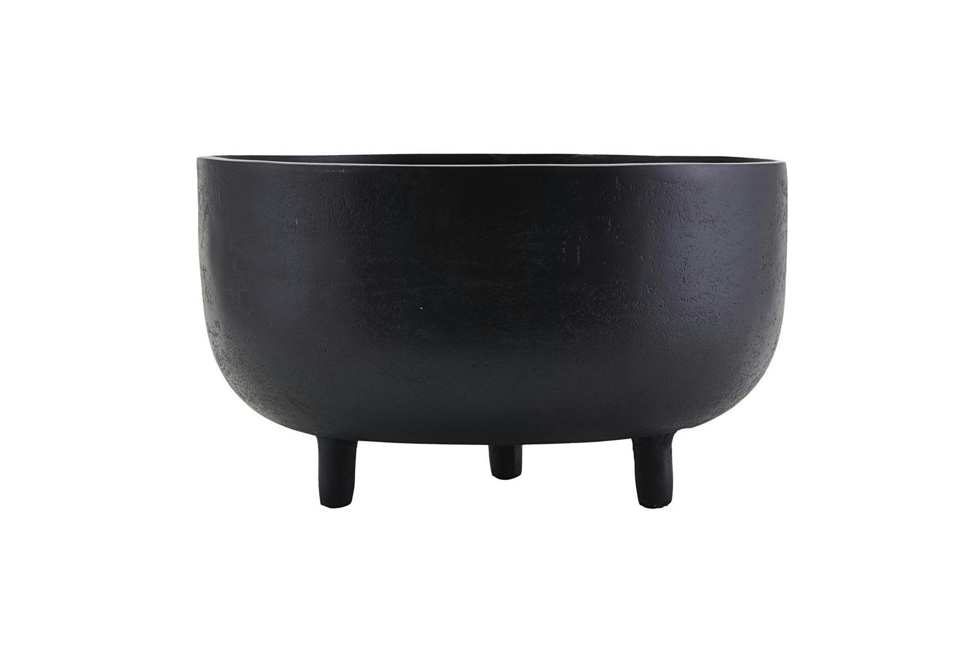 JELA - Cache-pot en aluminium noir H16,50