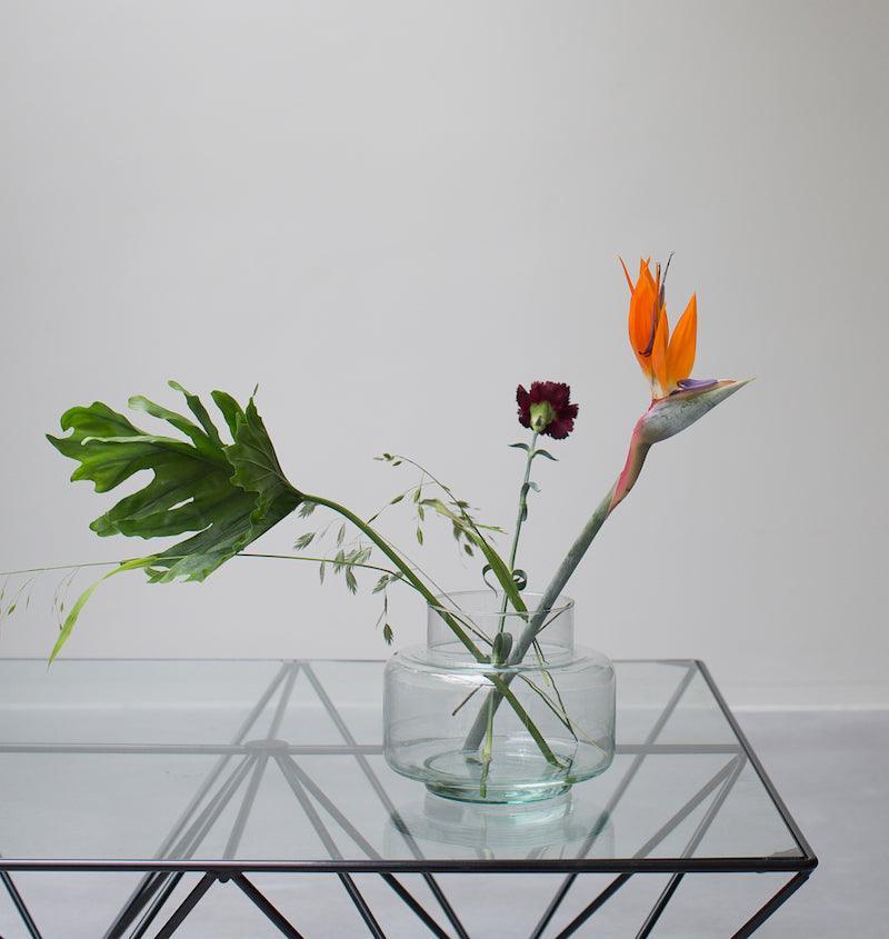 Urban Nature Culture vaas Gerecycled Glas - transparant - 22x18cm