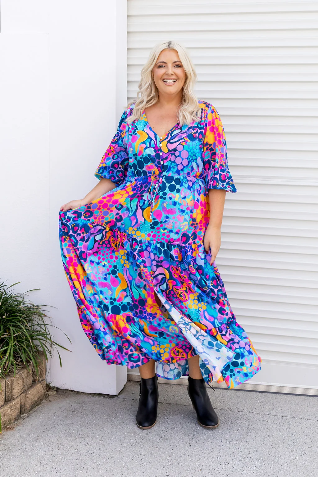 Billie Dress in Remix by Kasey Rainbow