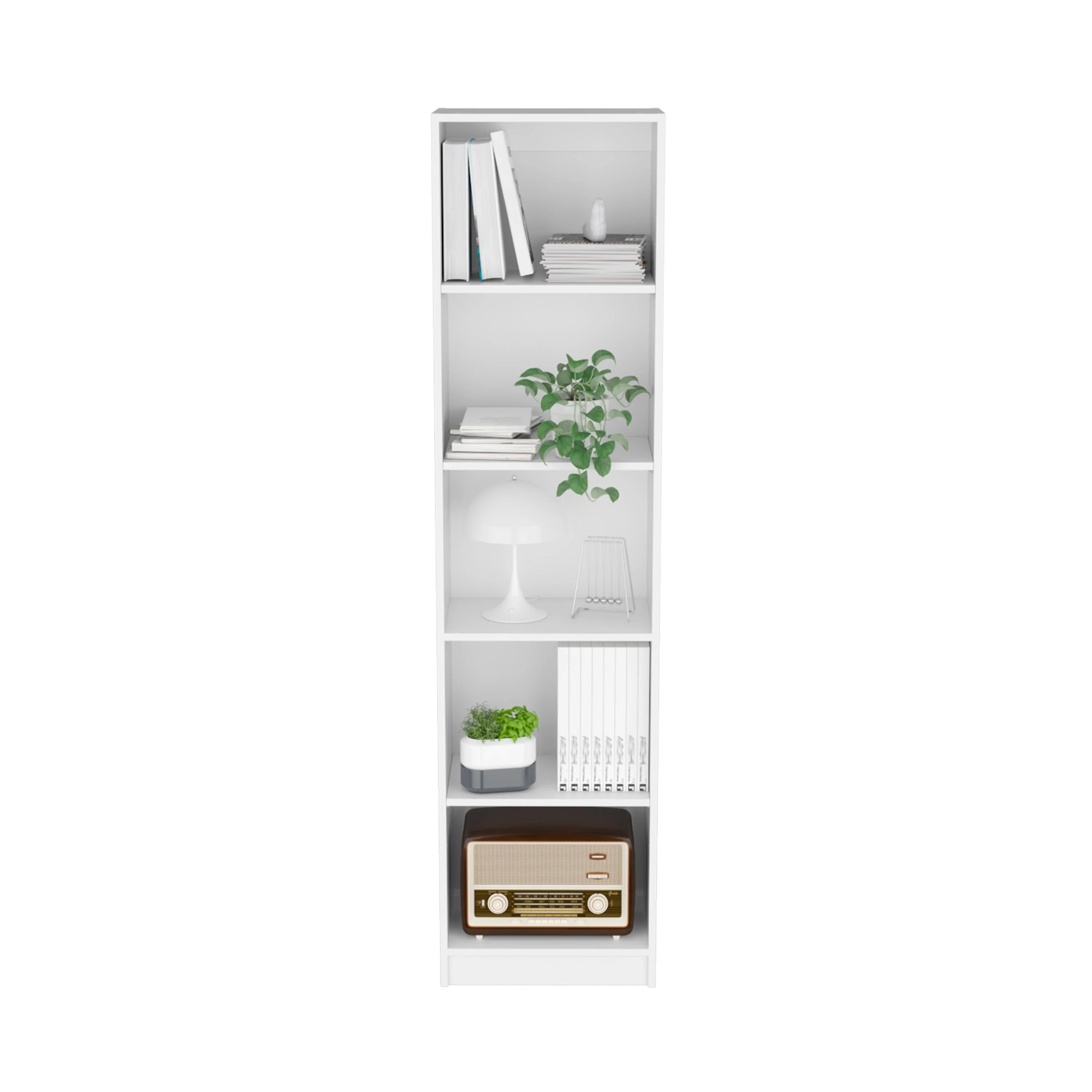Vinton XS Bookcase Compact Bookshelf with Multiple Shelves