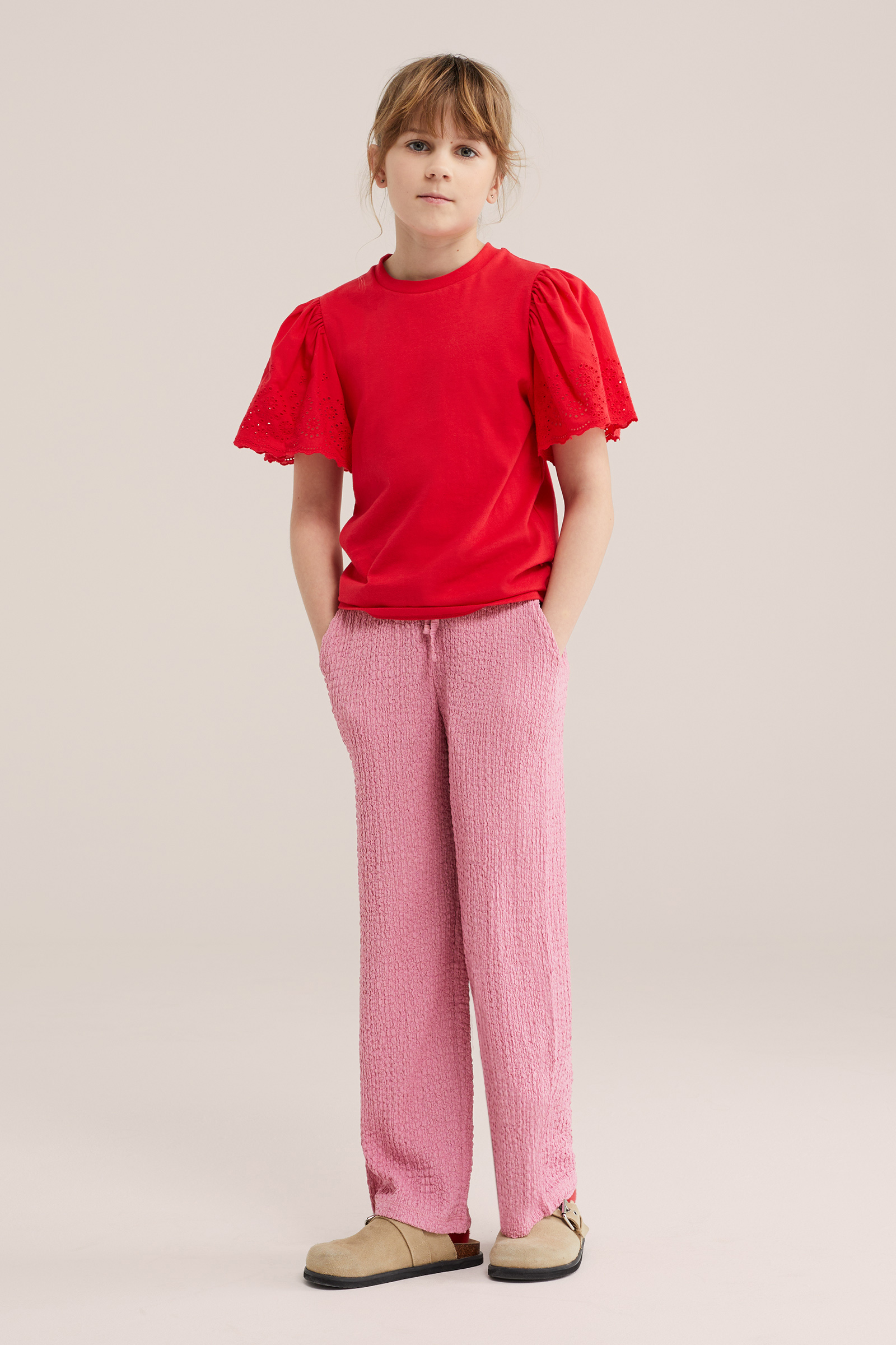 Meisjes straight fit broek