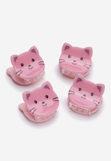 Girls 4pk Pink Cat Hair Clips