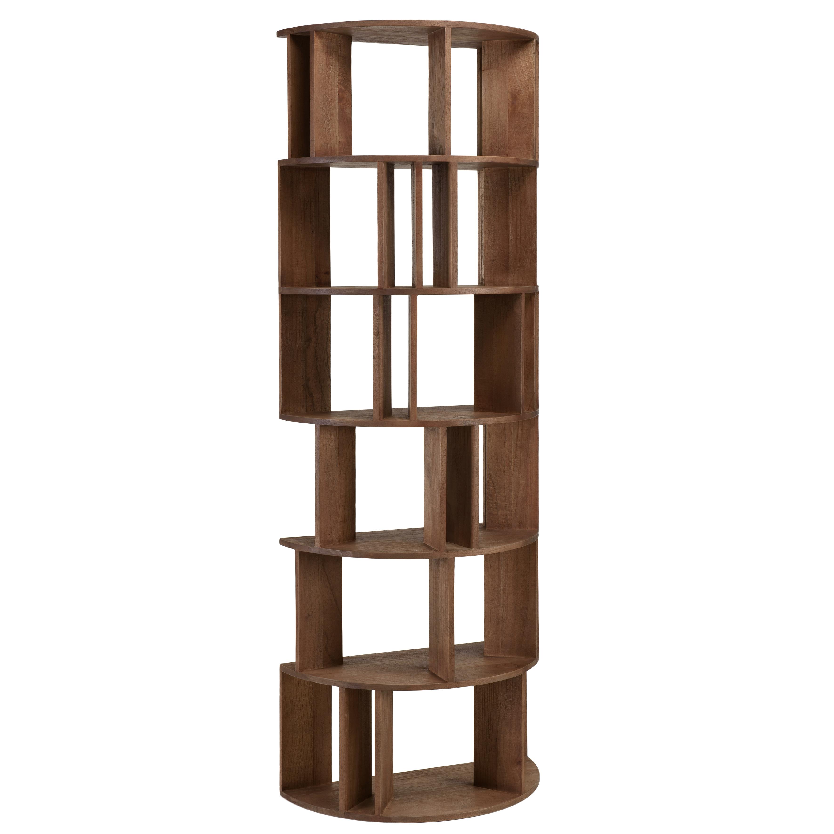 Bibliothèque artistique en bois de mindi ARCUS