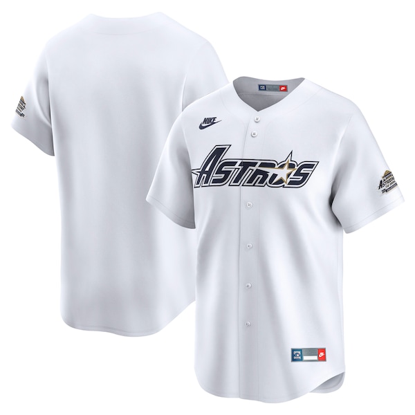 Houston Astros Nike Throwback Cooperstown Collection Limited Jersey - White/Cream