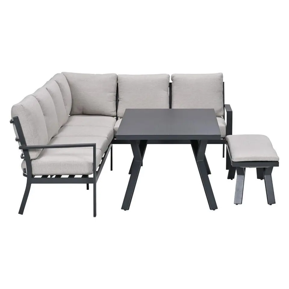 Garden Impressions Senja lounge dining set 4-delig rechts - sandstone