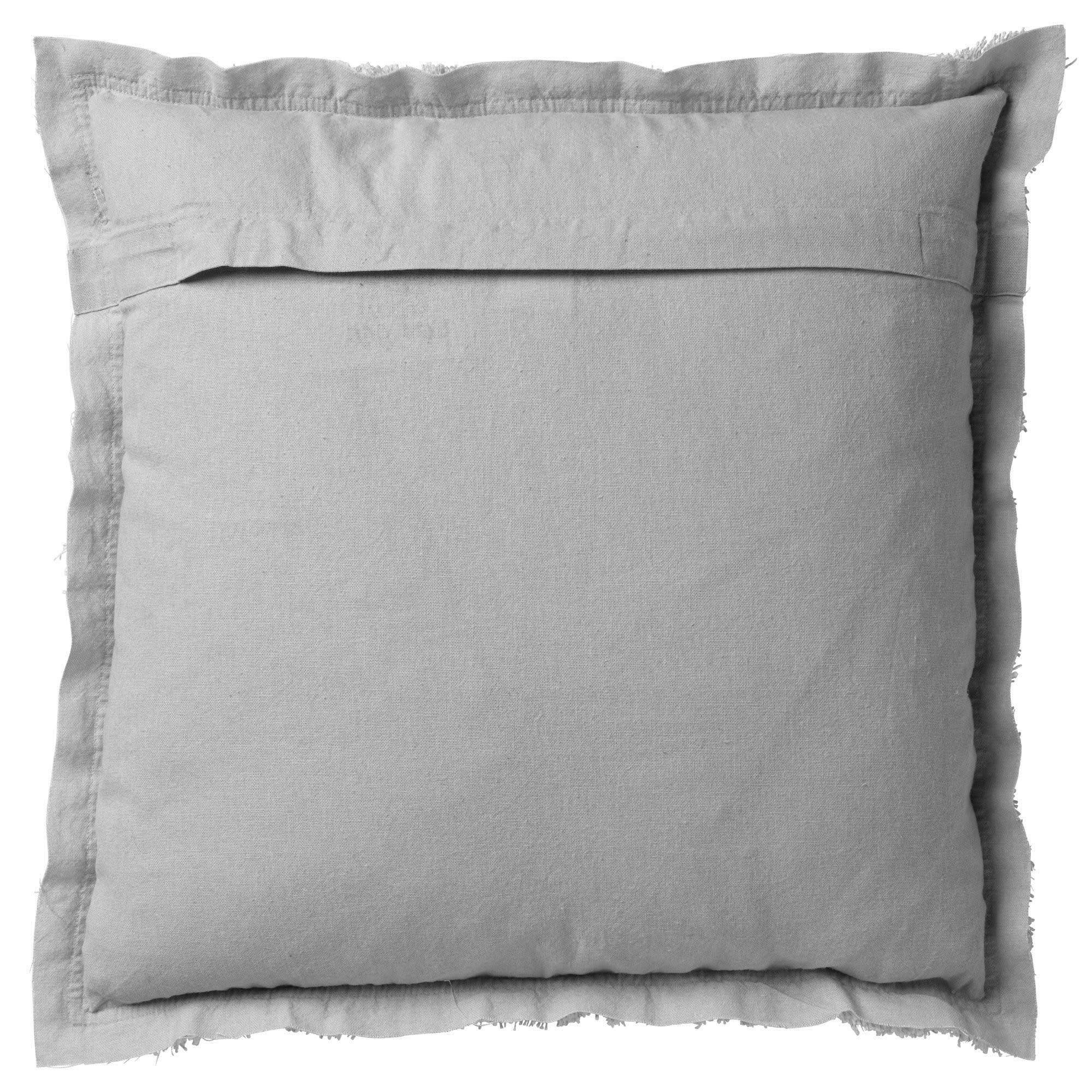 BURTO - Coussin - gris en coton 60x60 cm uni