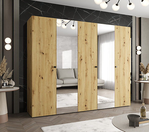 Armoire Parma 2 a portes battantes H. 202 x L.250 x P. 52, 5 portes