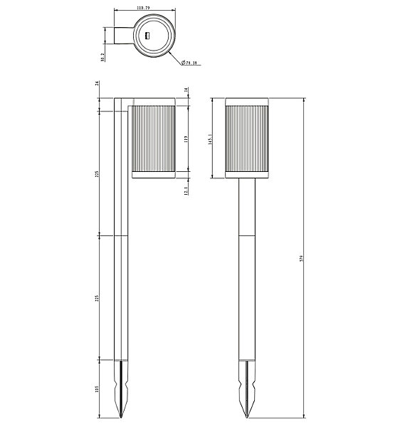 Lot de 2 Eclairages LED 25 lm Solaire à planter Idéal éclairage Allée et chemin
