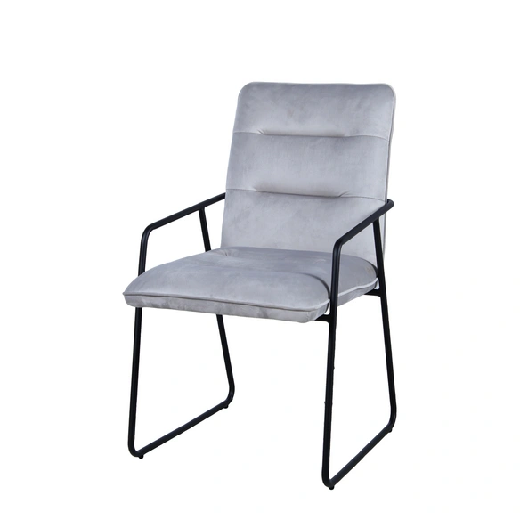 Armstuhl, Höhe: 88 cm, hellgrau/schwarz, 2 stk