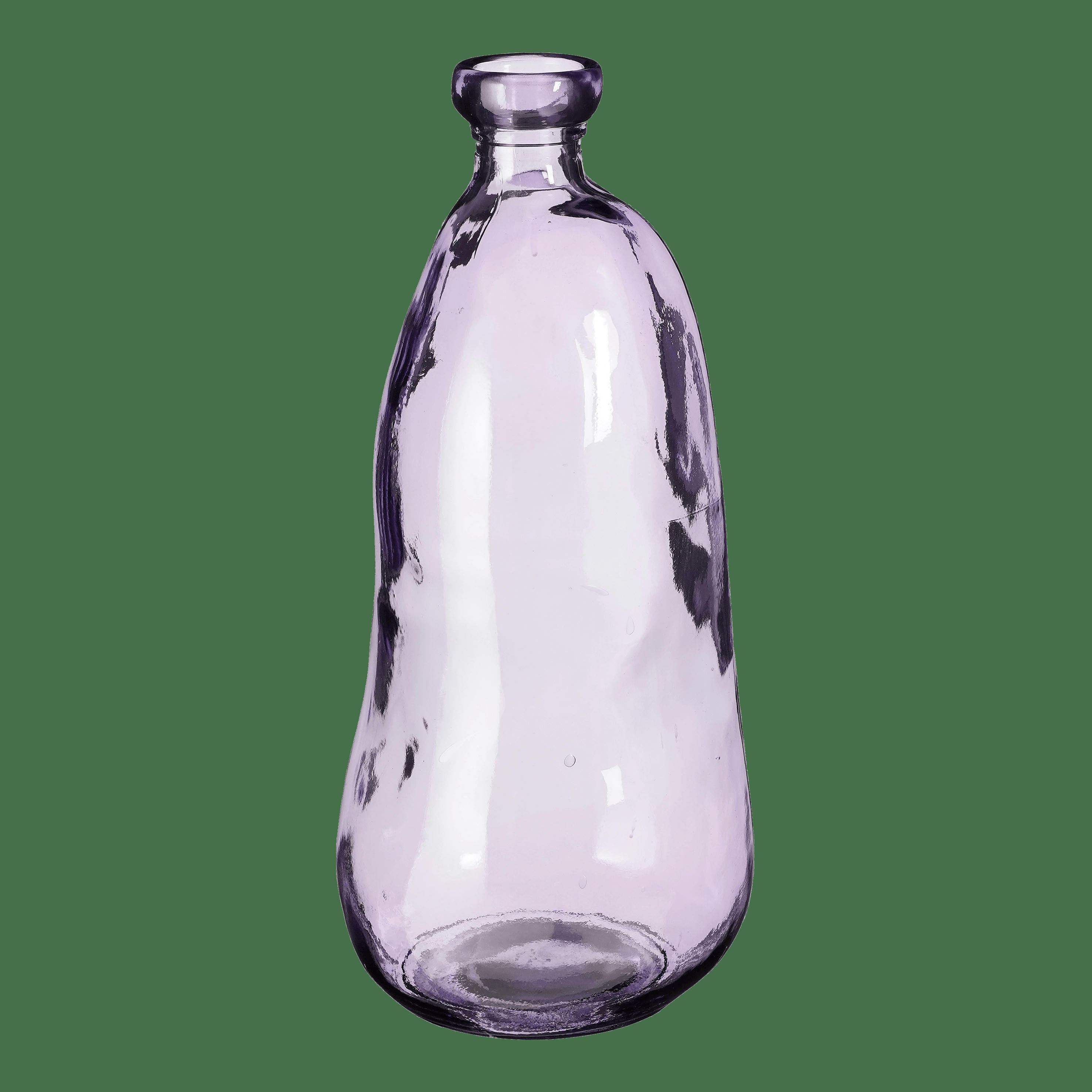PINTO - Vase bouteille en verre recyclé lila H51