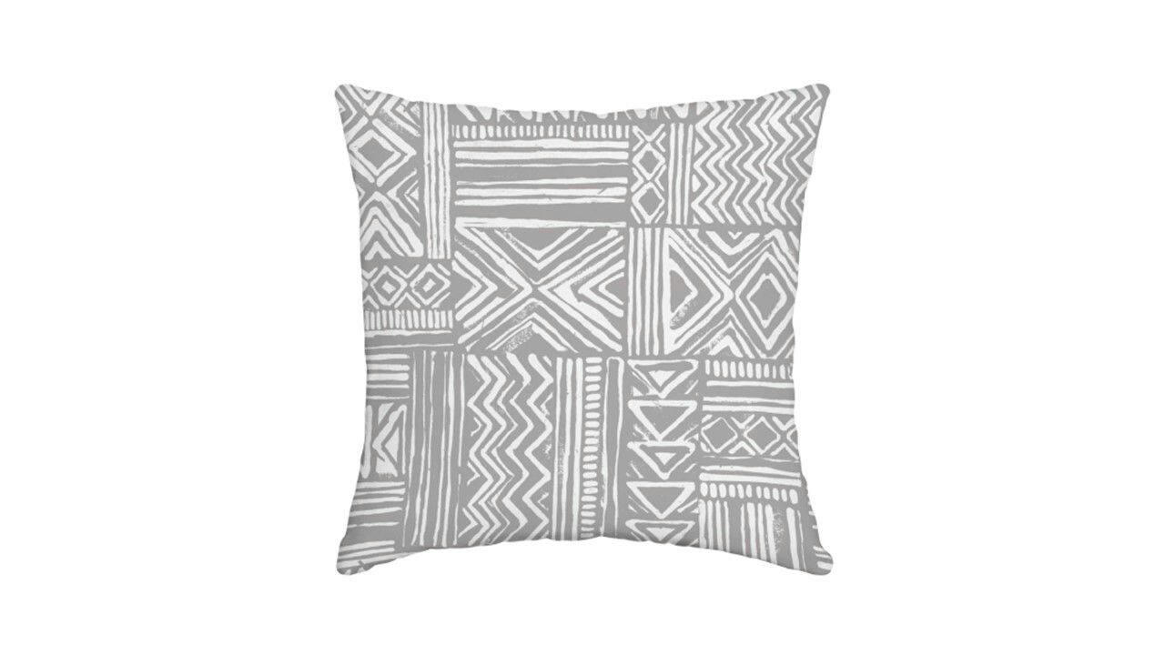 CANVAS Boho Geometric Toss Cushion/Throw Pillow, 18-in x 18-in