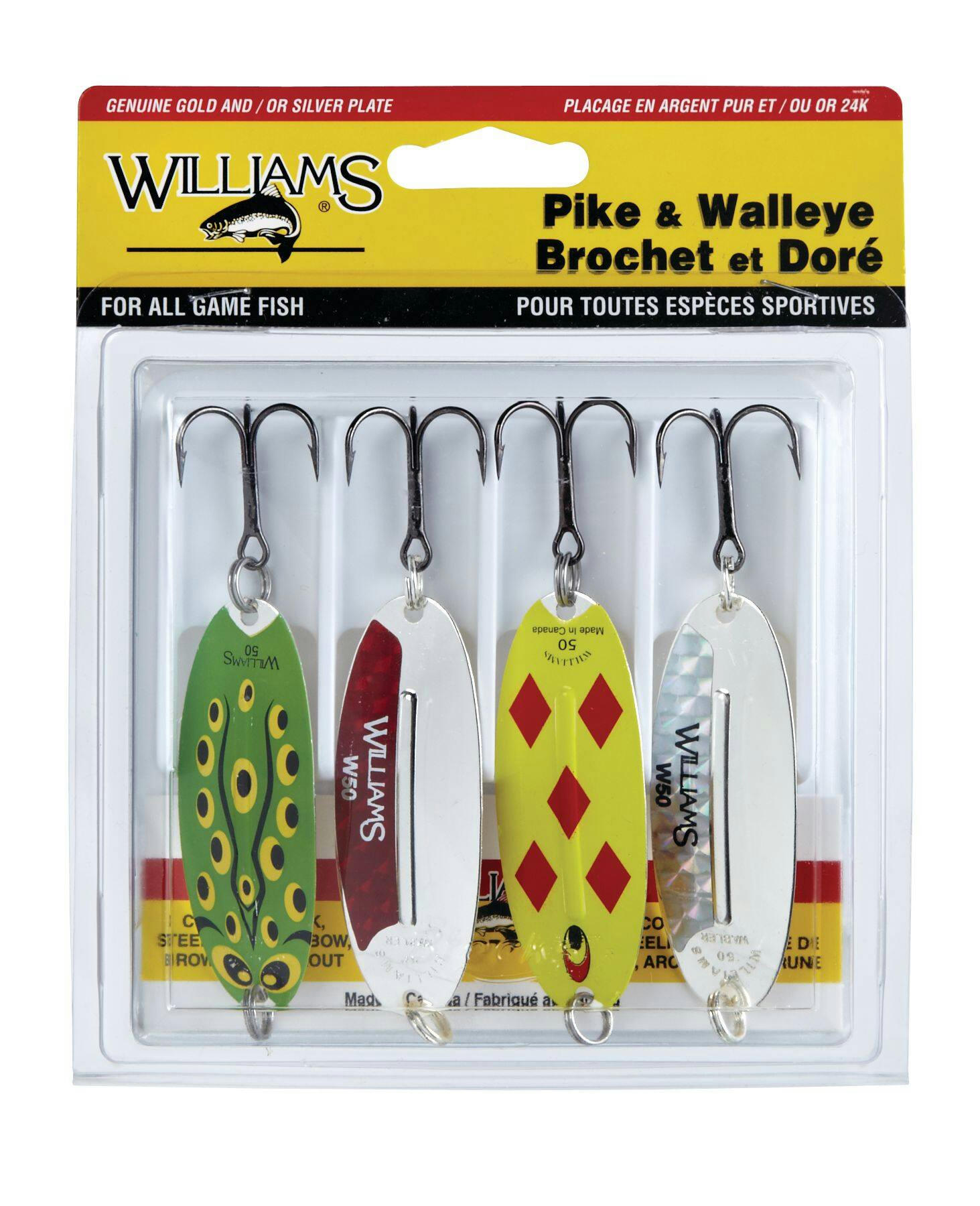 Williams Pike/Walleye Lure Kit, 4-pk
