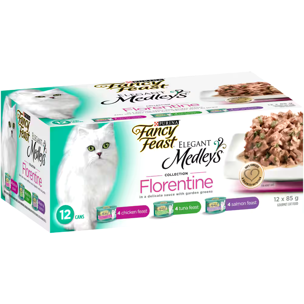 Purina Fancy Feast® Elegant Medleys® Florentine Collection Wet Cat Food, 12 x 85-g