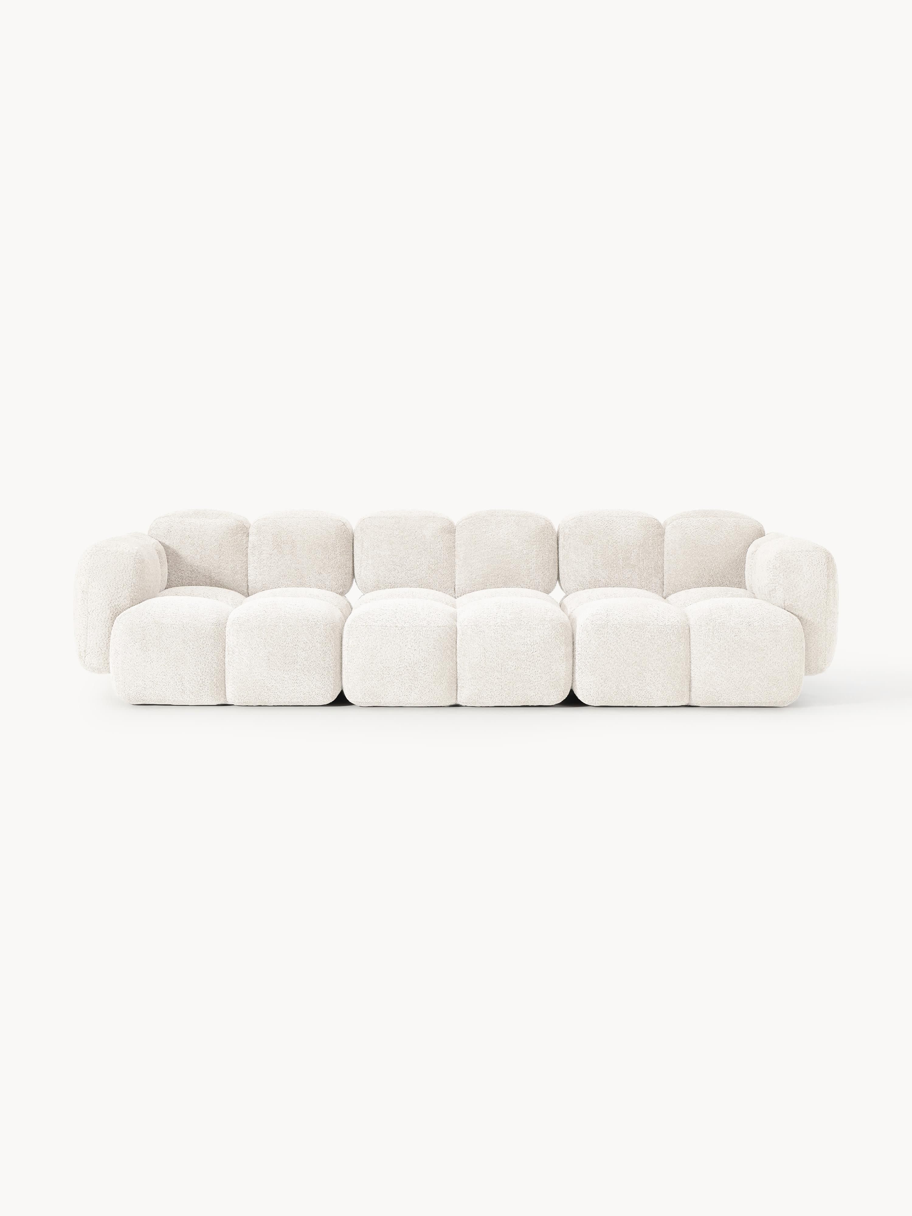 Modulares Sofa Tayla (4-Sitzer) aus Teddy-Bouclé