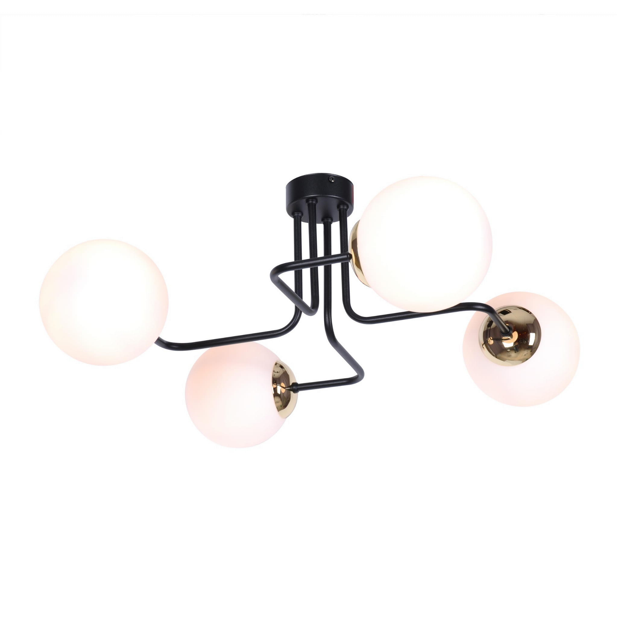 Lampa sufitowa czarno-biała KARI 4xE14x40W wym: 25x50x50 cm Kaja