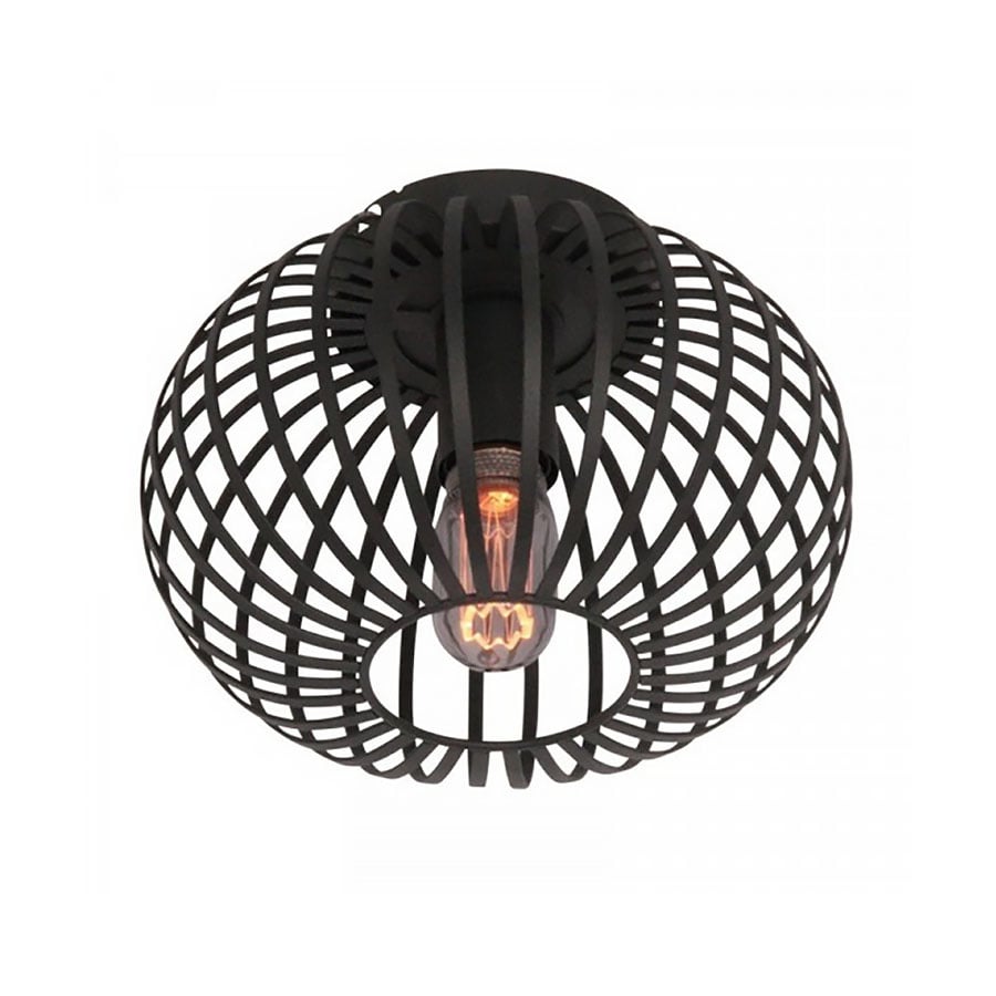 Freelight plafondlamp Aglio - 1 lichts - 25 x 18  cm - zwart
