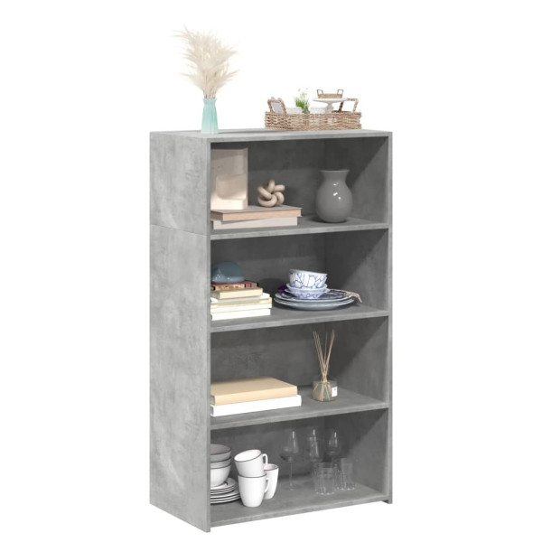 Szafka Regał Szara Beton 70x41x124 cm do Salonu Pokoju Sypialni