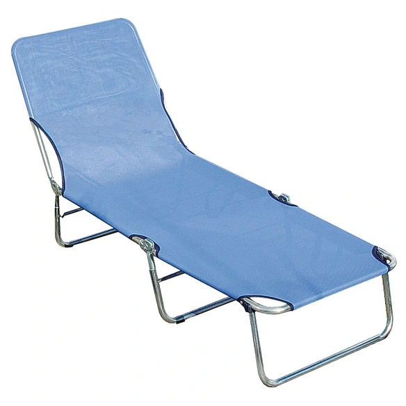 Strandliege, mit Klappfunktion, wetterfest, blau
