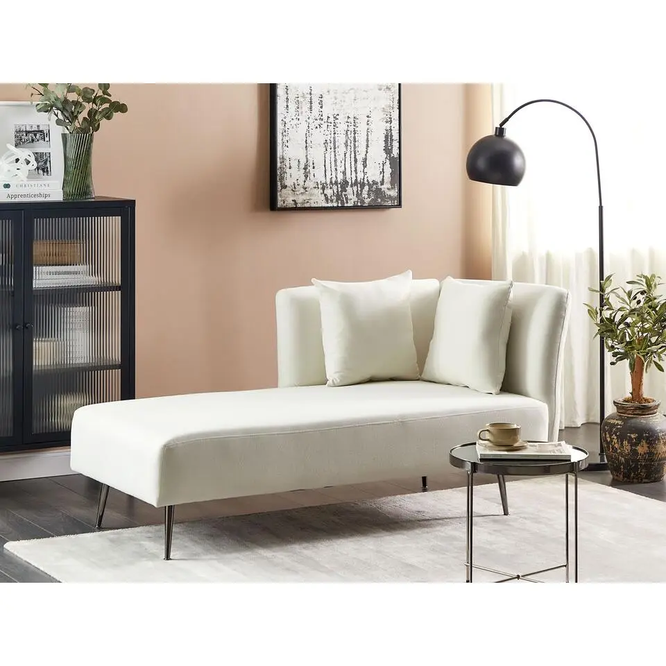 RIOM - Chaise longue - Wit - Rechtszijdig - Stof