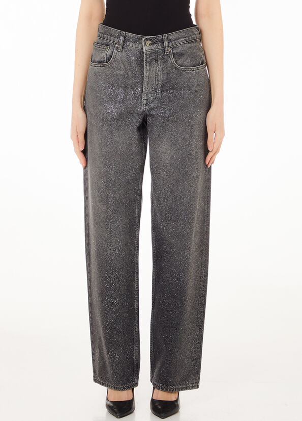 Jeans lurex&reg; a vita alta