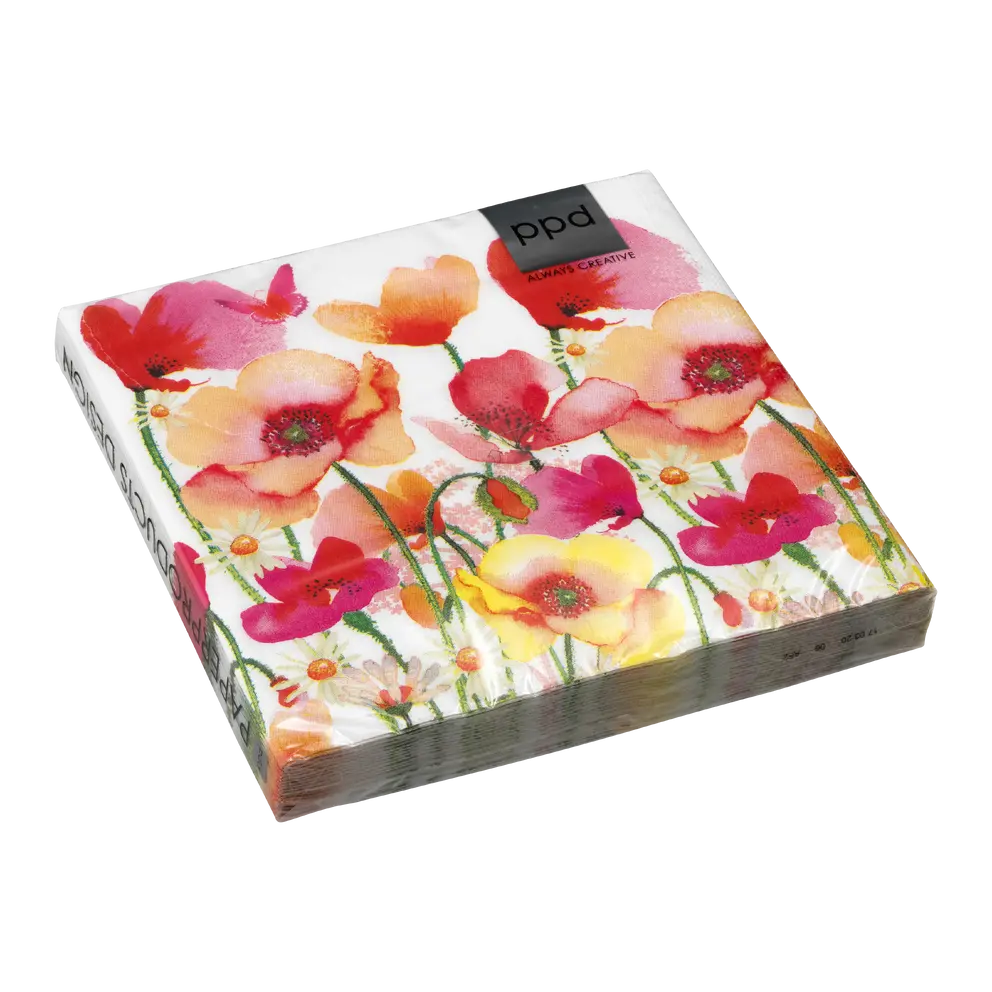 Papierserviette Auarell Popies