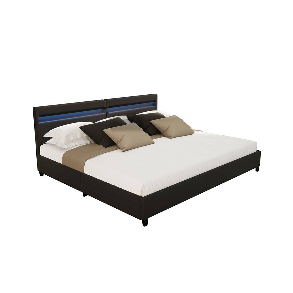 Home Deluxe LED-bed NUBE Zwart