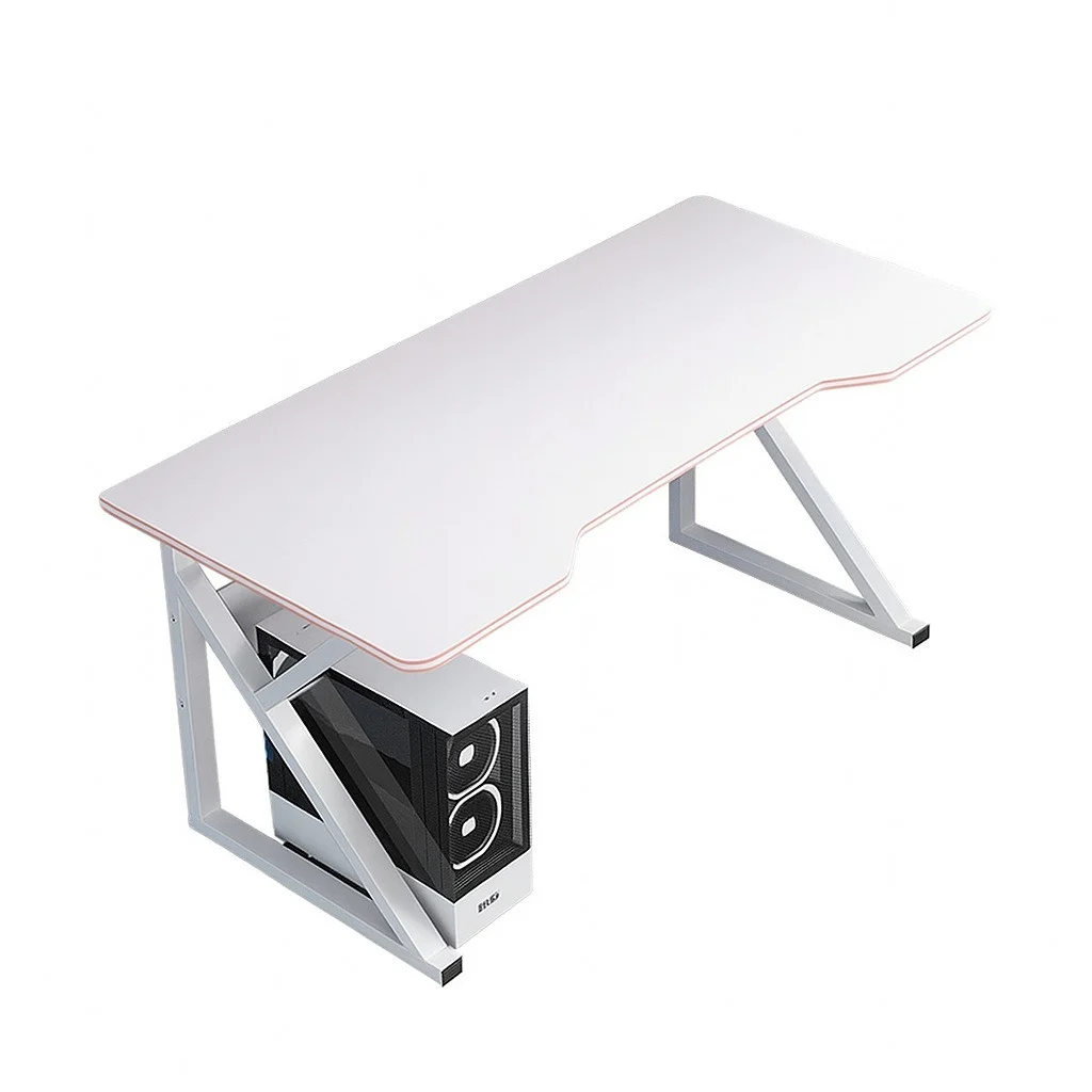 Biurko gamingowe dla gracza komputerowe białe nowoczesne loft 120 cm