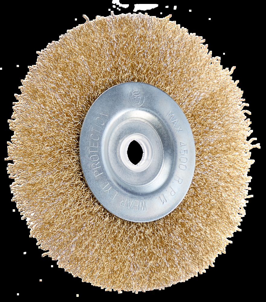 Mastercraft 5-in Carbon Steel Fine Wire Wheel Brush 1/2-in, 5/8-in Arbor