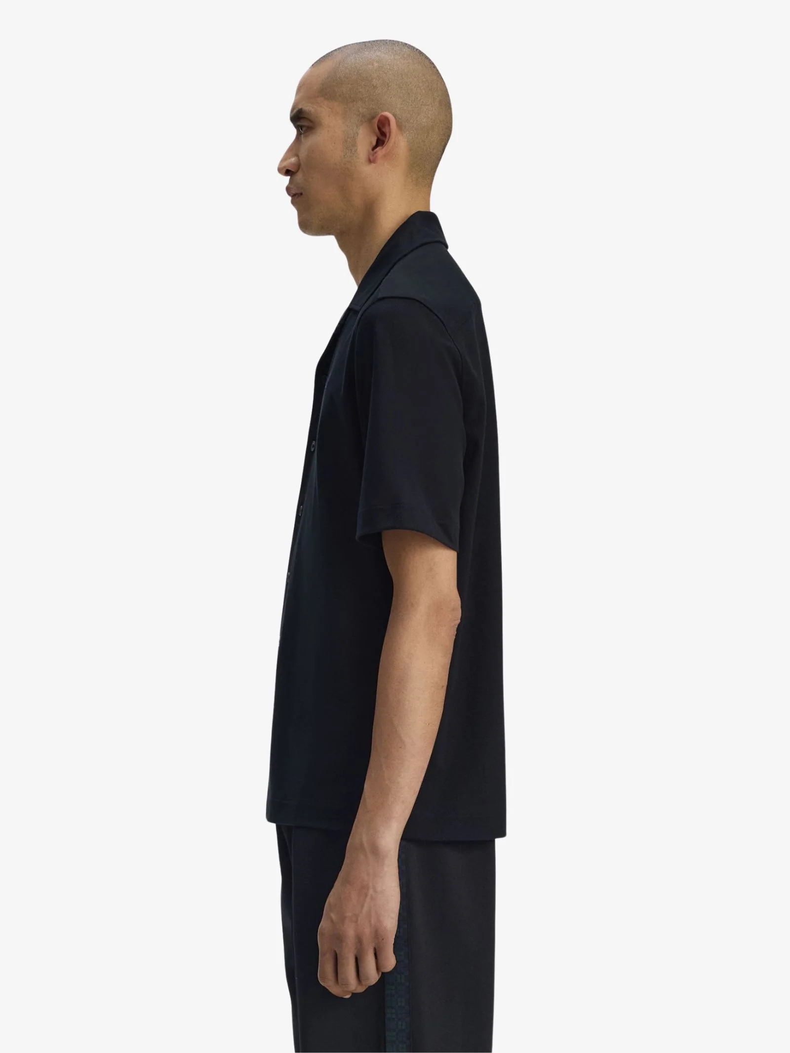Compress Mesh Revere Collar Shirt