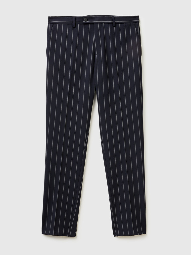 Slim fit striped trousers