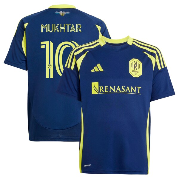 Hany Mukhtar Nashville SC adidas Youth 2025 The Heart of Nashville Kit Replica Player Jersey - Navy