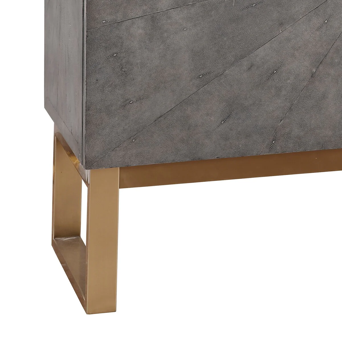 Two Door Shagreen Bar Cabinet