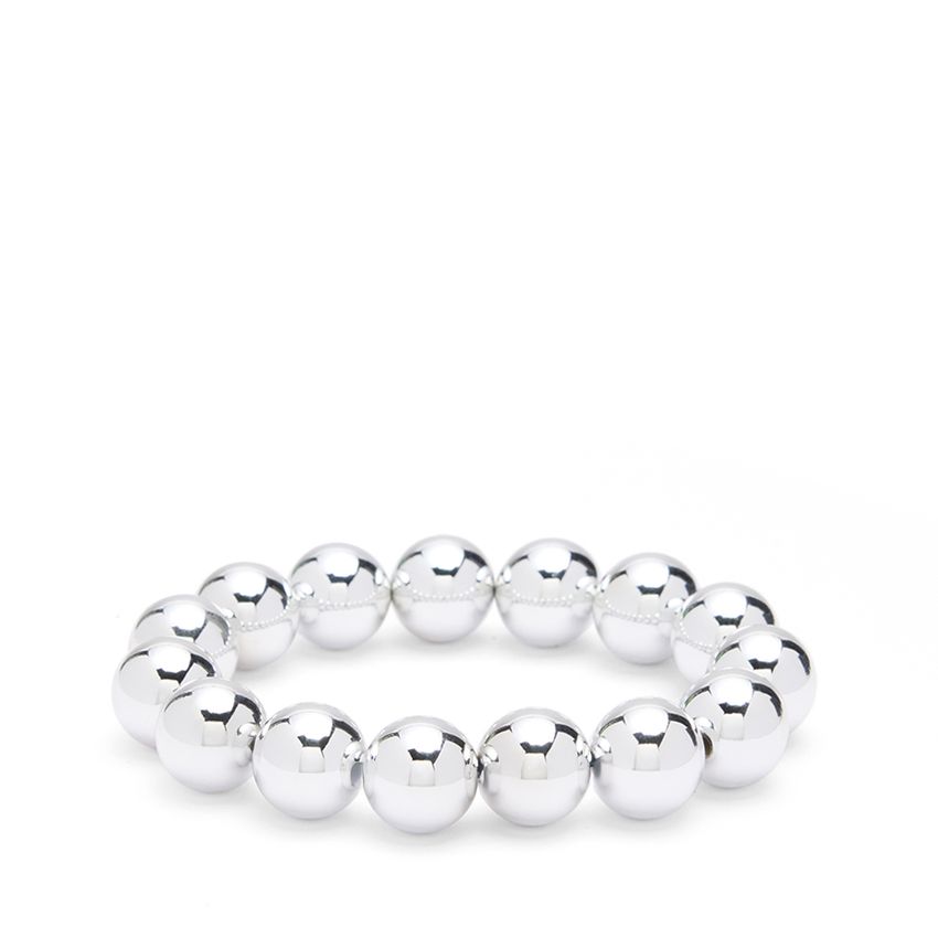 Manfield Zilverkleurige kralenarmband