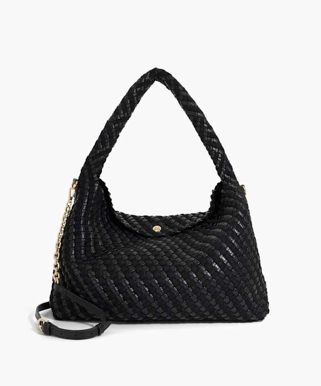 Deliberate L Black - Woven Shoulder Bag