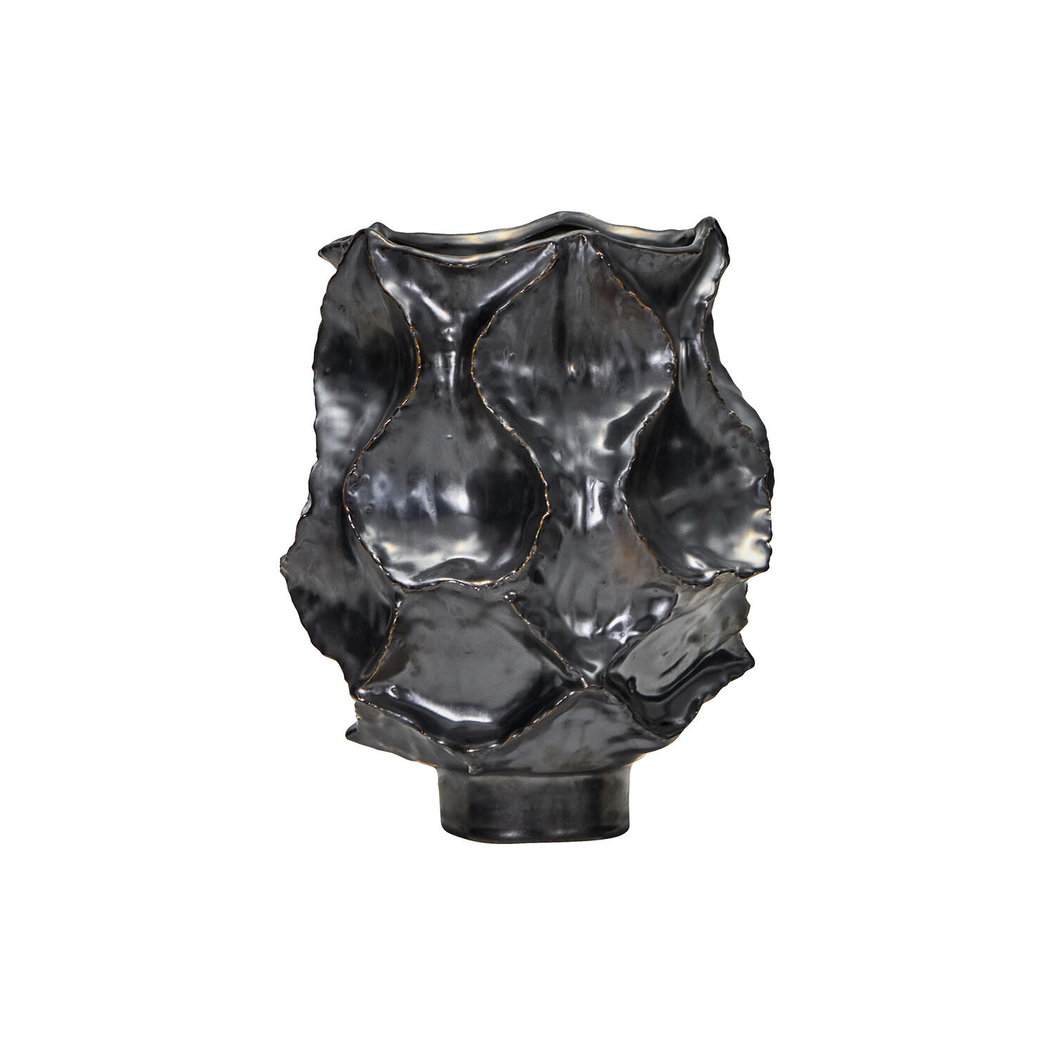 HDWaves Vase, antik metallisk
